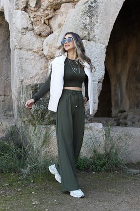 بلوز خاکی زنانه ساده bytugcekaya - کد 886137775