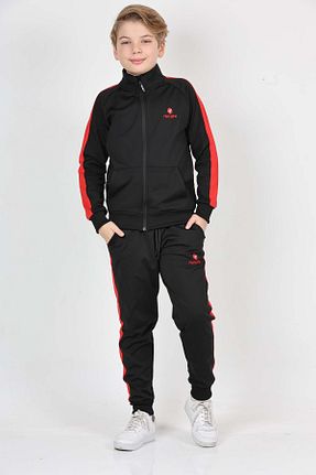 ست بالاتنه و پائین تنه مشکی بچه گانه بافت RUN LİFE - کد 886174307