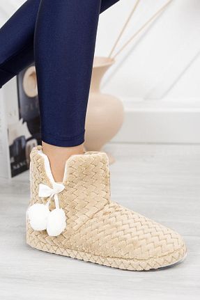 بوت خانگی قهوه ای زنانه پارچه ای Moda Frato - کد 135419592