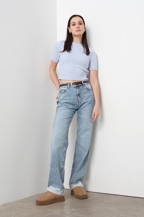 شلوار آبی زنانه پنبه ای Qutu Butik - کد 814395375