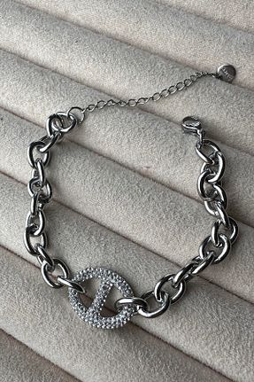 دستبند استیل (فولاد) زنانه استیل (فولاد) Takıştır - کد 886166601