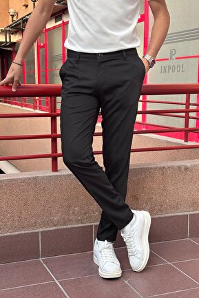 شلوار مشکی مردانه اسلیم فیت inpool - کد 379979677
