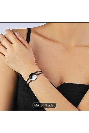 دستبند جواهر مشکی زنانه فلزی alpikom - کد 886158634