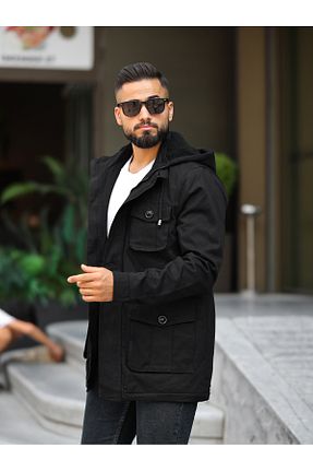 کاپشن مشکی مردانه Gabardin MARTİNO LİFE - کد 886174114