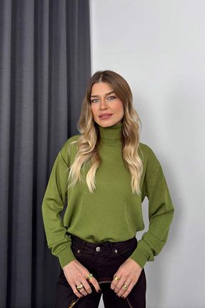 پلیور سبز زنانه ساده Sue Store - کد 886187428