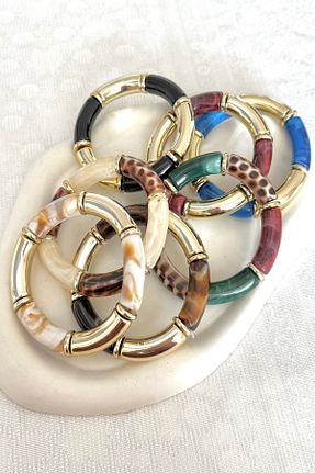 دستبند جواهر قهوه ای زنانه اکریلیک DEMOKAN - کد 886179863