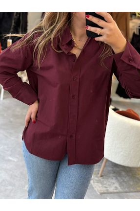 پیراهن زرشکی زنانه لانگ فیت Flow - کد 886281676