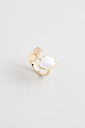 انگشتر نقره زرد زنانه زیرکن So Chic - کد 886192561