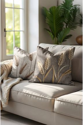 کوسن و روکش کوسن طوسی مخمل MUN HOME - کد 886202144