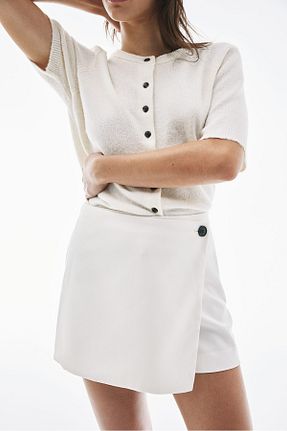 دامن سفید زنانه پلی استر H&M - کد 886207012