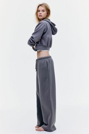 شلوار کرمگن طوسی زنانه پنبه ای H&M - کد 886207520