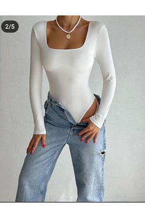 بلوز سفید زنانه ساده HASREYA - کد 886214142
