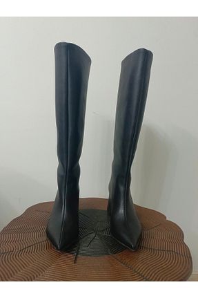 چکمه مشکی زنانه چرم مصنوعی MODA - کد 886225614