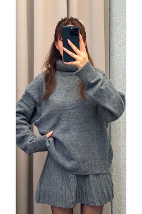 ست بالاتنه و پائین تنه طوسی زنانه رگولار Home - کد 886226220
