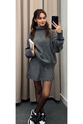 ست بالاتنه و پائین تنه طوسی زنانه رگولار Home - کد 886226220