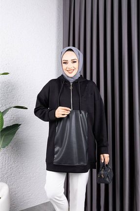 تونیک حجاب مشکی زنانه بافتنی Afili butik - کد 886324148