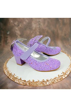 کفش مجلسی بنفش بچه گانه پاشنه ضخیم PATİK BEBE - کد 797384781