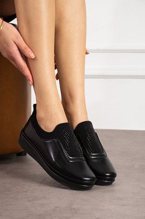 کفش کژوال مشکی زنانه چرم مصنوعی HKM shoes - کد 880010251