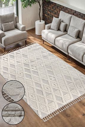 فرش بژ آنتی آلرژی SİMEREV HALI HOME CONSEPT - کد 858456204