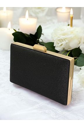 کیف مجلسی مشکی زنانه پارچه ای Gloriys Ayakkabı & Çanta - کد 886294497