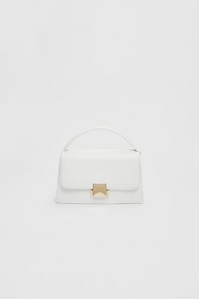 کیف دوشی سفید زنانه چرم مصنوعی NBİBAGS - کد 886306860