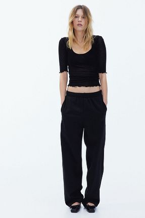 ساق شلواری مشکی زنانه پنبه ای H&M - کد 868753542