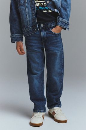 شلوار جین آبی بچه گانه پاچه تنگ H&M - کد 884099457