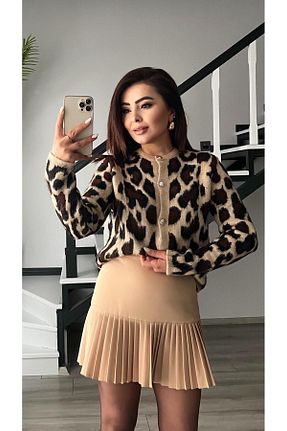 دامن بژ زنانه Oslove - کد 886313399