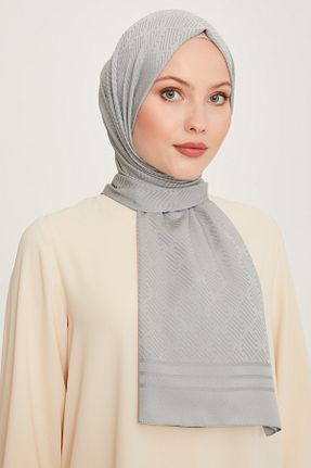 شال طوسی زنانه پلی استر Belli - کد 886419830