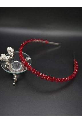 تاج زرشکی زنانه سنگ کریستال gelinmz - کد 886319605