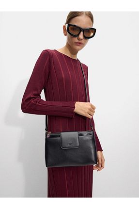 کیف دوشی مشکی زنانه چرم مصنوعی Parfois - کد 886329134