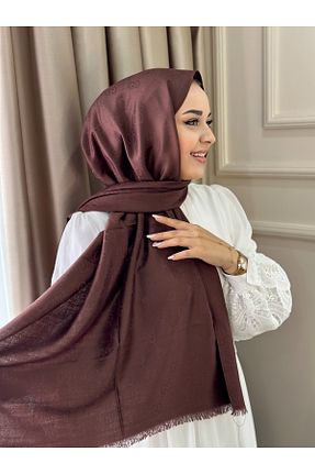 شال قهوه ای زنانه DİMER DESİGN - کد 886336834