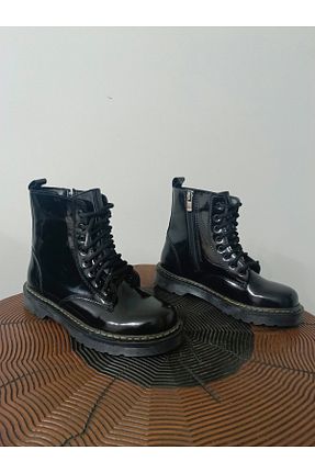 بوت / نیم بوت مشکی زنانه چرم لاکی MODA - کد 886341928