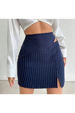 دامن سرمه ای زنانه مخلوط پلی استر Cool Smart - کد 886353759