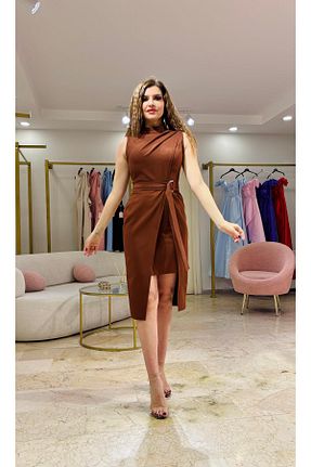 لباس قهوه ای زنانه بافتنی adelia - کد 886371407