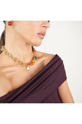 گردنبند مروارید طلائی BELFDESIGN - کد 886368346