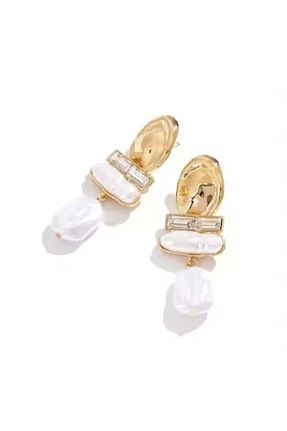 گوشواره جواهر طلائی مروارید Pelin Aksesuar - کد 886487205