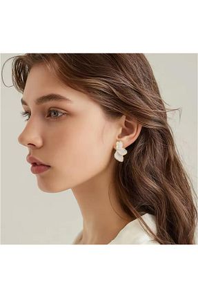 گوشواره جواهر بژ Pelin Aksesuar - کد 886454870