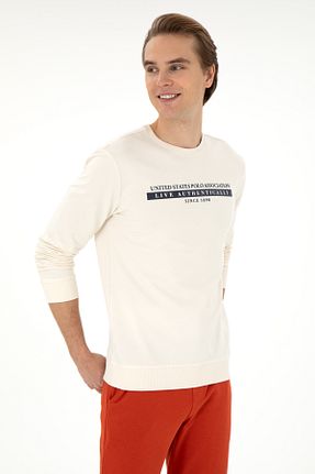 سوئیشرت بژ مردانه ساده U.S. Polo Assn. - کد 886406551