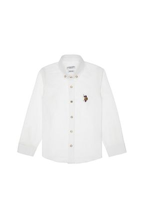 پیراهن سفید بچه گانه یقه پیراهنی U.S. Polo Assn. - کد 886408823