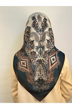 روسری آبی پلی استر Azrina - کد 886540918