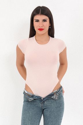 بادی صورتی زنانه یقه دوچرخه GİYSA - کد 877643383