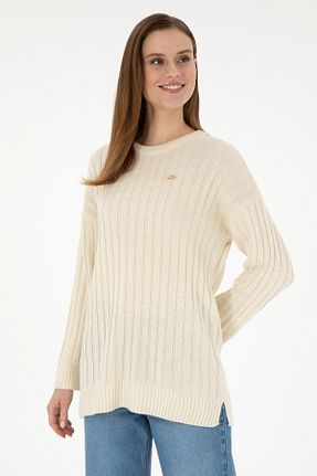 پلیور بژ زنانه ساده U.S. Polo Assn. - کد 886426972
