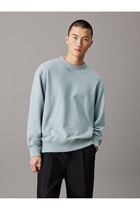 سوئیشرت طوسی مردانه بافت دار Calvin Klein - کد 886546553