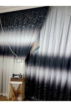 پرده زمینه طوسی پلی استر farbateks - کد 872088432