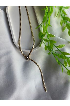 گردنبند استیل ( فولاد ) طلائی زنانه استیل (فولاد) Ebruli - کد 886437265