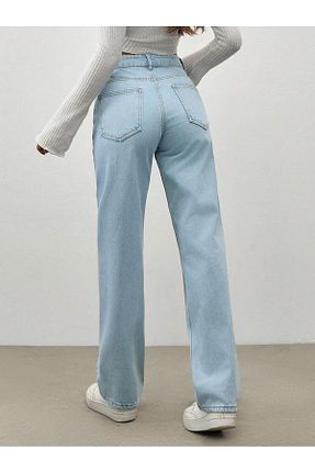 شلوار جین آبی زنانه پاچه ساده JOVVİN - کد 886548812