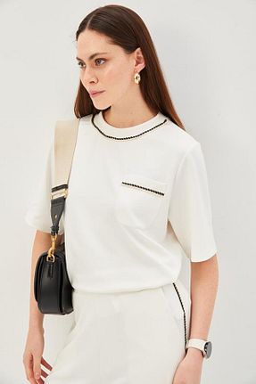 تیشرت نباتی زنانه رگولار Allyco - کد 879543348