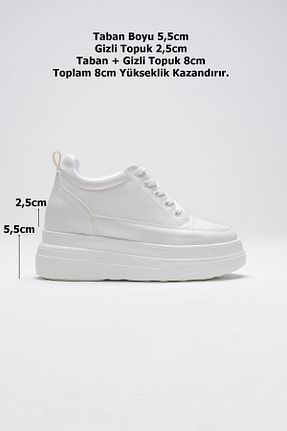 کفش پیاده روی سفید زنانه چرم مصنوعی shoe for me - کد 886665768