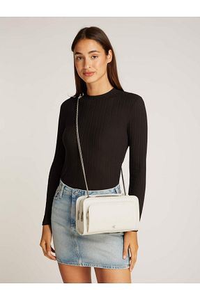 کیف دستی سفید زنانه چرم مصنوعی Calvin Klein - کد 886568478
